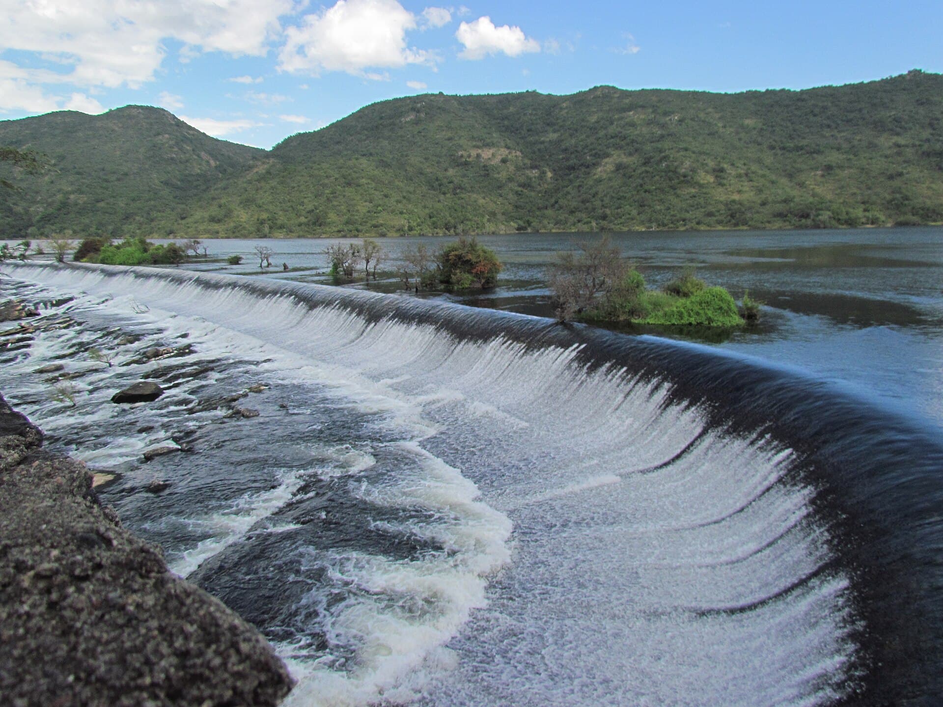 El dique de la Segunda Usina, sobre el río Tercero